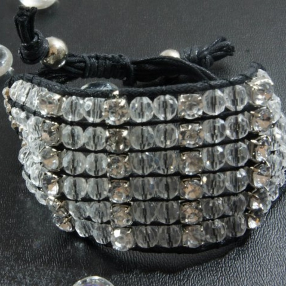 NWT Beads on Rope Drawstring Bracelet